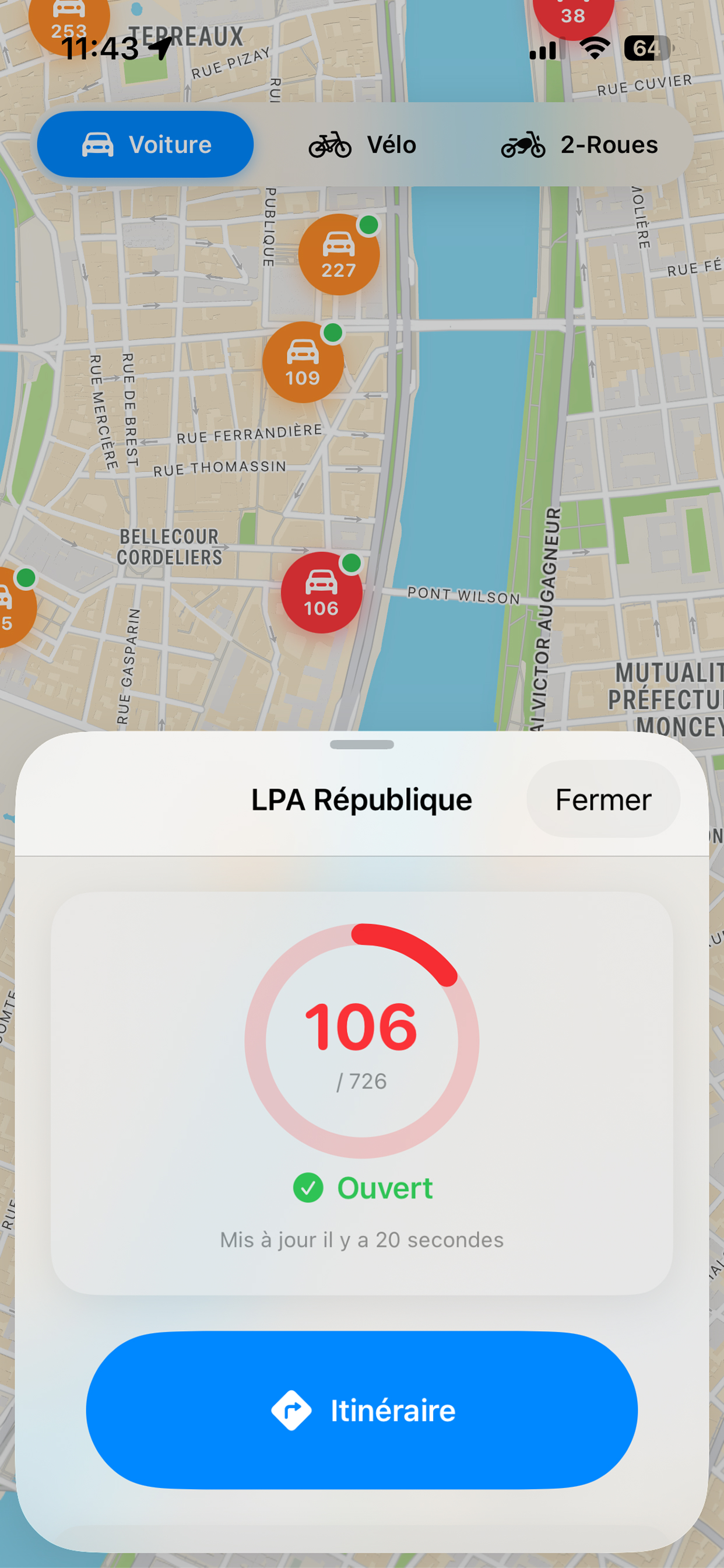 Parkings relais P+R autour de Lyon